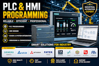 do plc programming and hmi for delta mitsubishi fatek and siemens