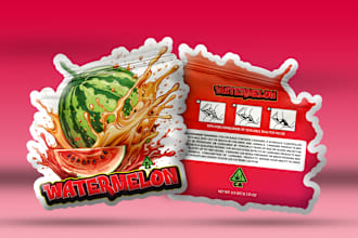 design die cut, custom shaped weed, cannabis mylar bag or pouch