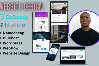 design unique website on godaddy bluehost hostinger wix hostinger