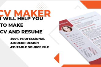 help you to make professional curriculum vitae and resume