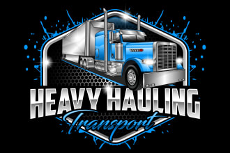 design trucking business,dispatcher,logistics and towing truck logo