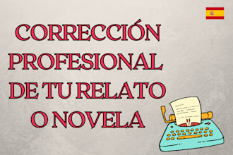 corregiré de forma profesional tu relato o novela