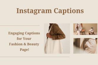 write instagram captions for fashion and beauty page