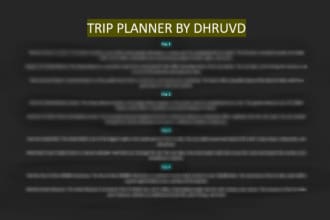 be a travel planner for your next trip