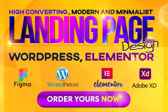 design responsive wordpress lading page elementor landing page