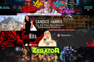 design an awesome youtube banner and logo facebook twitter instagram cover