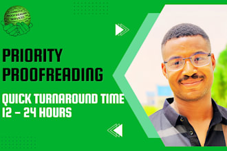 provide expert priority proofreading in 24 hours