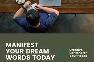 write affirmations or write manifestation guides according to your desire