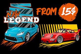 vector cartoon car illustration for your t shirt