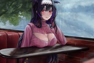 draw beautiful fanart and anime girl illustration in my art style