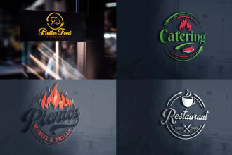 design best kitchen cooking restaurant chef cafe fast food bbq and bakery logo
