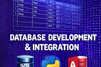 design, modify, optimize and automate your database with python, sql, access
