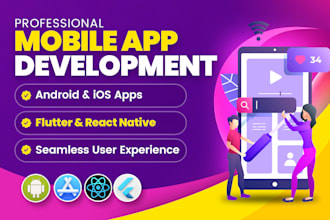 develop mobile apps using flutter, react native, and native platforms