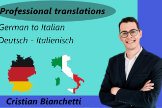 manually translate from german to italian
