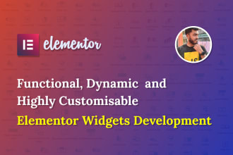 develop customizable elementor widgets or addon as your need