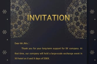 create and design invitation letter