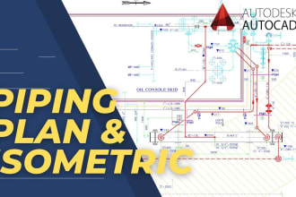 create 2d piping layout and isometric in autocad with bom