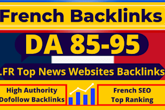 provide 55 france high trust french link building backlinks