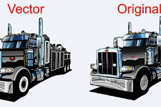 recreate, redraw convert logo to vector tracing perfectly