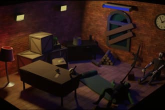 3d model low poly scenes