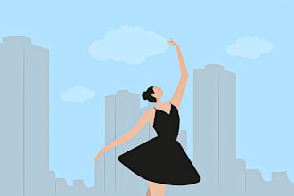 create a 2d flat illustrations for your website
