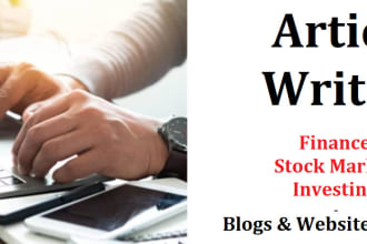write finance articles and blogs