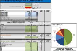 create your business budget and debt payoff plan