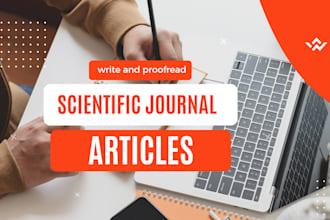 write peer reviewed scientific journal articles
