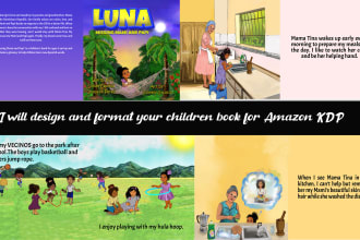 design children book formatting, kids book formatting story book formatting KDP