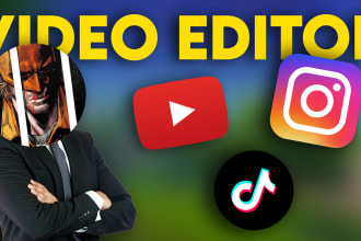 do video editing for youtube shorts, funny gaming, tiktok, and more
