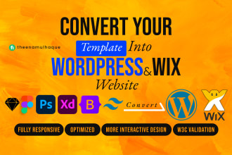 convert figma to wordpress figma to elementor xd to wordpress PSD to wordpress