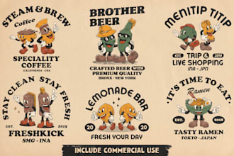 create vintage retro cartoon 30s 70s mascot