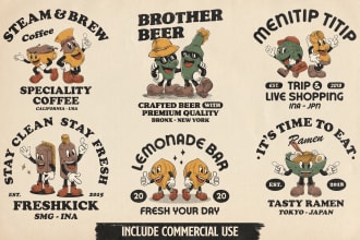 create vintage retro cartoon 30s 70s mascot