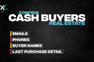 provide active verified real estate cash buyer leads with skip tracing
