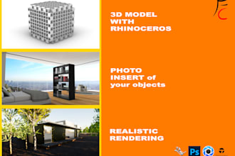 3d model whit rhinoceros and render