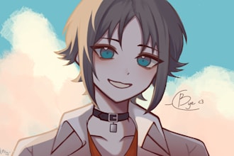 draw illustration your oc,fanart,pfp for vtuber or streamers