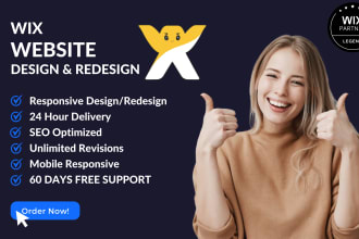 build wix website design, wix website redesign, wix website development