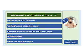 evaluate actual cost and profit of products or services