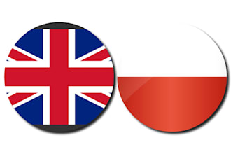 translate texts from english to polish and from polish to english