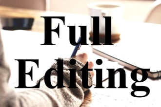 fully edit your novel or nonfiction book