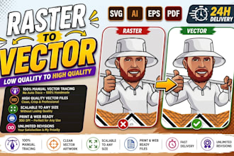 do vector tracing, vectorize image, convert logo to vector quickly