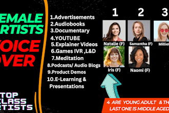 create a female artists voice over