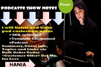 listen and write podcast show notes