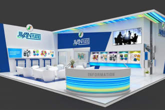 design trade show booth with all graphics