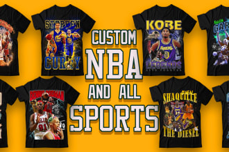 design vintage nba, NFL and all sports t shirt