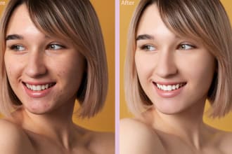 do remove blemish,skin retouch,beauty retouch and photo edit