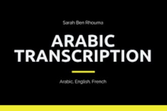 provide high quality transcription services in english, urdu and arabic