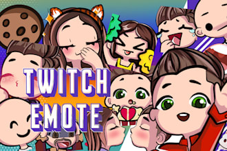 create cute chibi emote for twitch