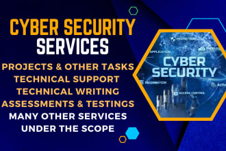 do expert cyber security services, projects technical support, technical writing