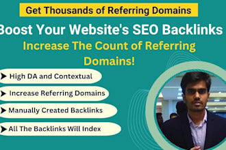 increase the count of referring domains with SEO backlinks